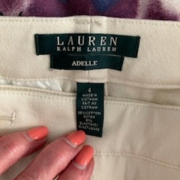 Lauren Ralph Lauren Pants - Ralph Lauren Ivory Adelle Straight Leg Pants Sz 4